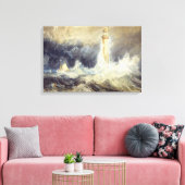 William Turner - Vuurtoren van Bell Rock Canvas Afdruk (Insitu (Woonkamer))