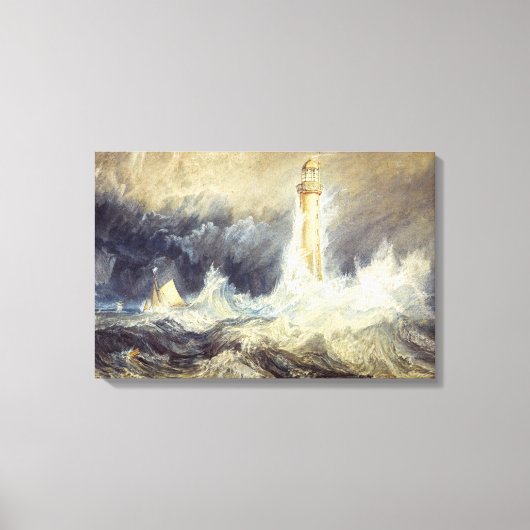 William Turner - Vuurtoren van Bell Rock Canvas Afdruk (Voorkant)