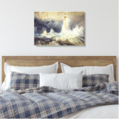 William Turner - Vuurtoren van Bell Rock Canvas Afdruk (Insitu (Slaapkamer))
