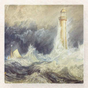 William Turner - Vuurtoren van Bell Rock Glazen Onderzetter