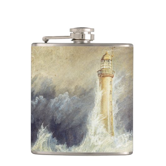 William Turner - Vuurtoren van Bell Rock Heupfles (Voorkant)