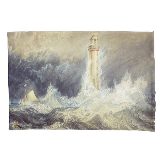 William Turner - Vuurtoren van Bell Rock Kussensloop (Voorkant)