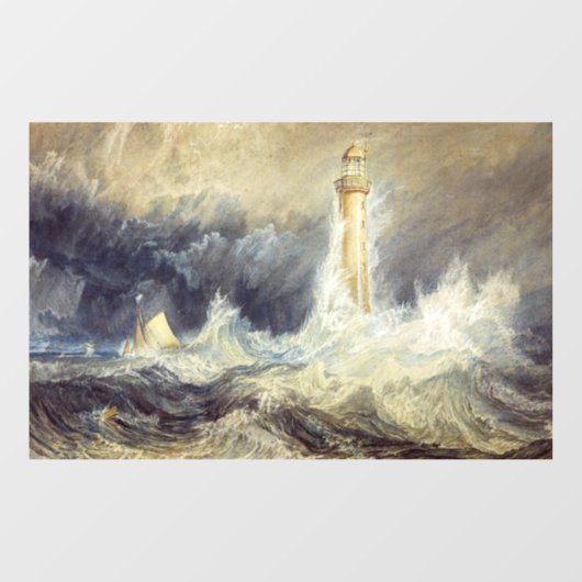 William Turner - Vuurtoren van Bell Rock Raamsticker (Vel)