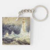 William Turner - Vuurtoren van Bell Rock Sleutelhanger (Achterkant)