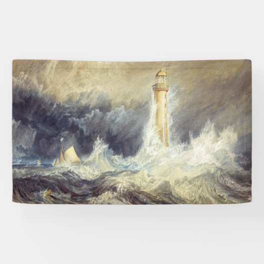 William Turner - Vuurtoren van Bell Rock Spandoek (Horizontaal)