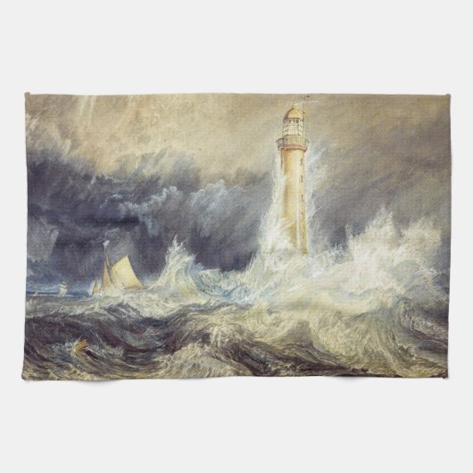 William Turner - Vuurtoren van Bell Rock Theedoek (Horizontaal)