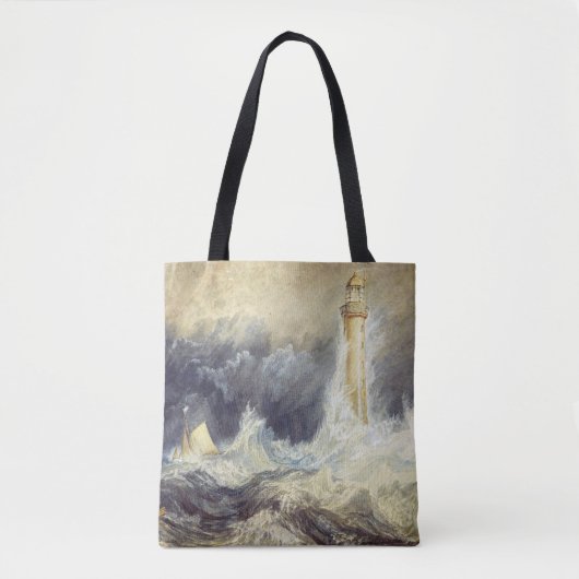 William Turner - Vuurtoren van Bell Rock Tote Bag (Voorkant)