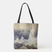 William Turner - Vuurtoren van Bell Rock Tote Bag (Achterkant)