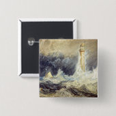 William Turner - Vuurtoren van Bell Rock Vierkante Button 5,1 Cm (Voorkant /achterkant)