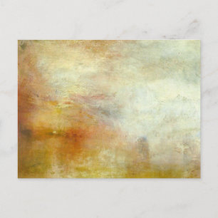 william turner - zon boven een meer briefkaart