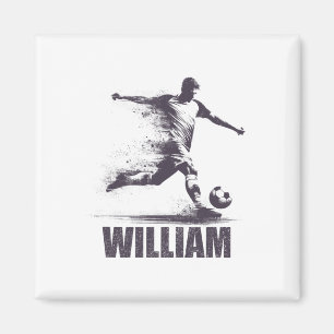 William Voetbal Jongens Gepersonaliseerde Voornaam Magneet