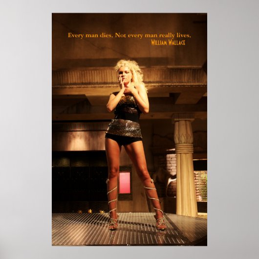 William Wallace Quote - Elk Man sterft... Poster (Voorkant)