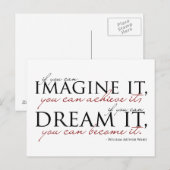William Ward Imagine Quote Briefkaart (Voorkant / Achterkant)