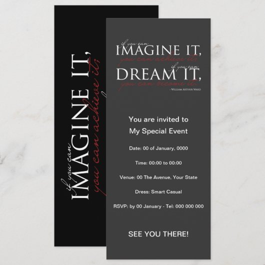 William Ward Imagine Quote Kaart (Voorkant / Achterkant)