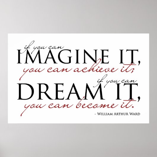 William Ward Imagine Quote Poster (Voorkant)