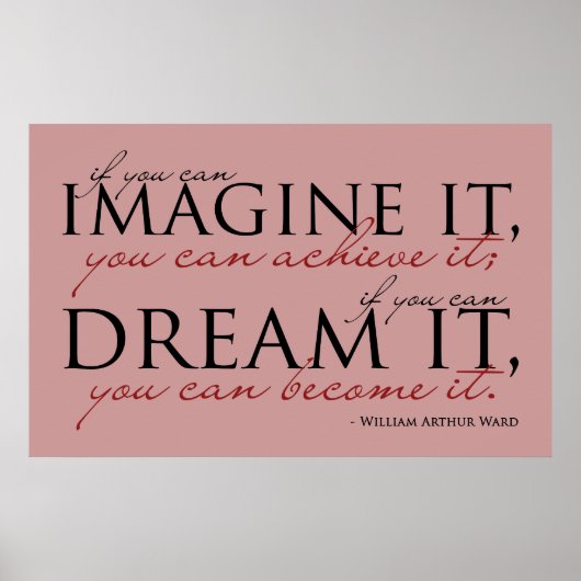 William Ward Imagine Quote Poster (Voorkant)