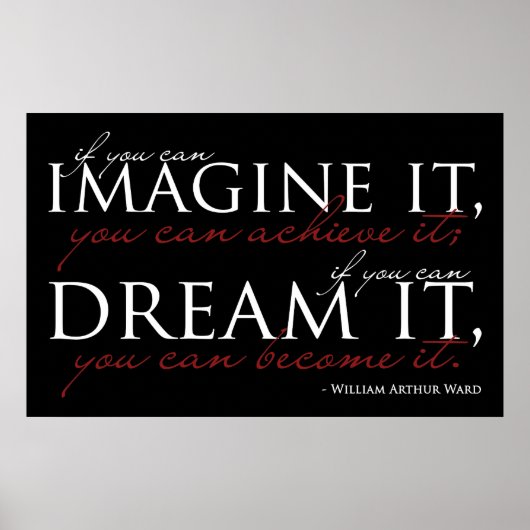 William Ward Imagine Quote Poster (Voorkant)