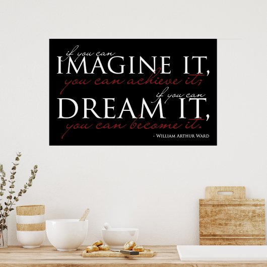 William Ward Imagine Quote Poster (Keuken)