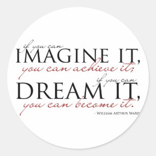 William Ward Imagine Quote Ronde Sticker