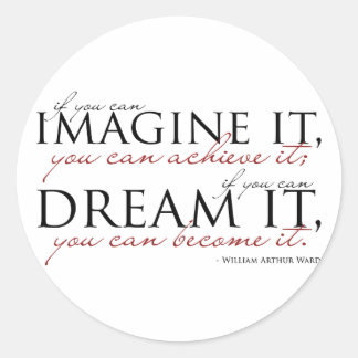 William Ward Imagine Quote Ronde Sticker