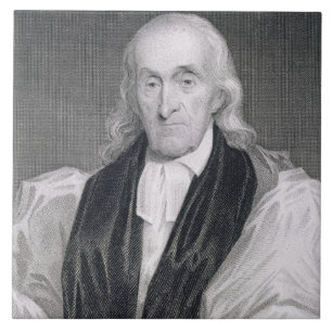 William White (1748-1836) van 85 jaar, gegraveerd  Tegeltje