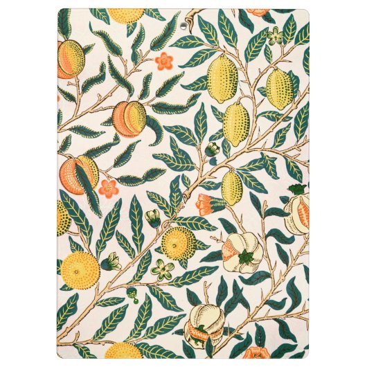 William William Morris Fruit Pomegranate White Orn Klembord (Achterkant)