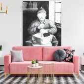 William Wilson, gewoonlijk Mortar Willie genoemd Canvas Afdruk (Insitu (Woonkamer))