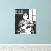 William Wilson, gewoonlijk Mortar Willie genoemd Canvas Afdruk (Insitu (Houten vloer))