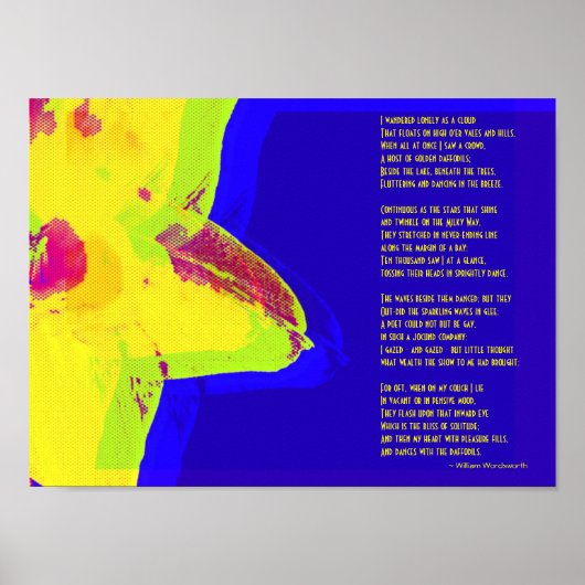 William Wordsworth Impressionist Daffodils Poster (Voorkant)