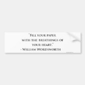 William Wordsworth Quote Bumpersticker (Voorkant)