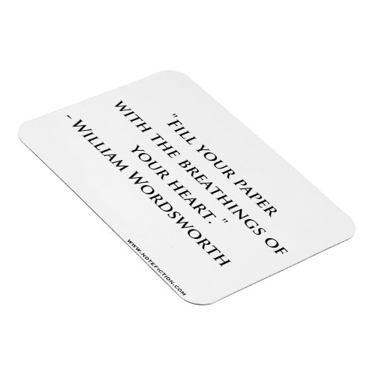 William Wordsworth Quote Magnet Magneet (Rechterzijde)