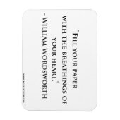 William Wordsworth Quote Magnet Magneet (Verticaal)