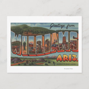 Williams, Arizona - Grote Letter-scènes Briefkaart