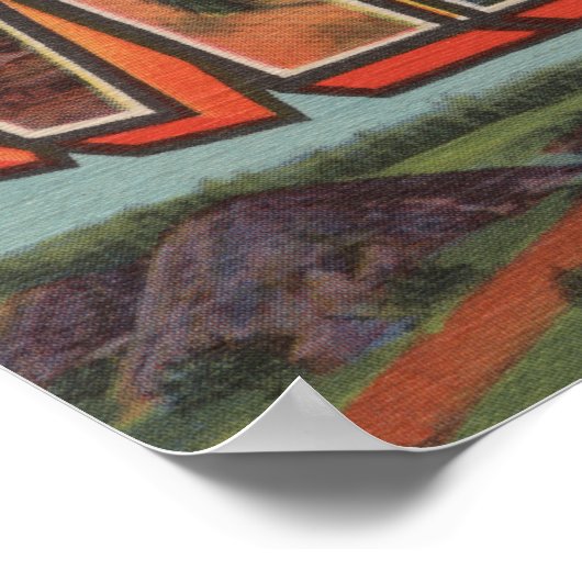 Williams, Arizona - Grote Letter-scènes Poster (Hoek)