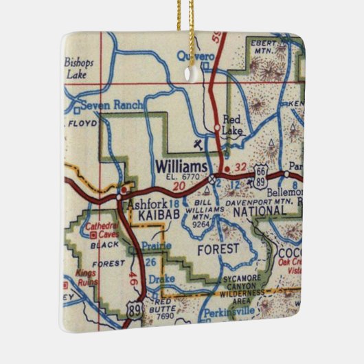 Williams Arizona Kersta Keramisch Ornament (Rechts)