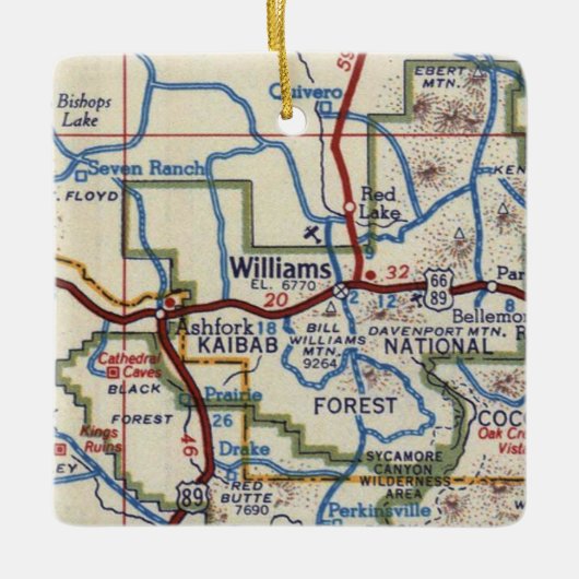 Williams Arizona Kersta Keramisch Ornament (Voorkant)