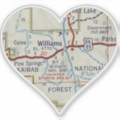 Williams Arizona  Map Sticker (Voorkant)