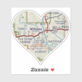 Williams Arizona  Map Sticker (Vel)