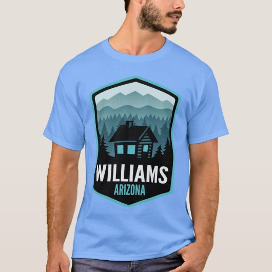 Williams Arizona Mountain Town Cabin T-shirt (Voorkant)