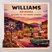 Williams Arizona Route 66 Vintage Poster (Voorkant)