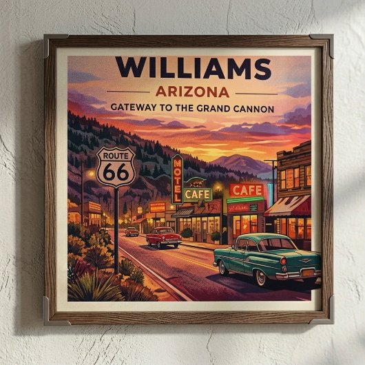 Williams Arizona Route 66 Vintage Poster