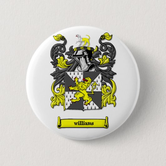 Williams Family Coat of Arms Ronde Button 5,7 Cm (Voorkant)