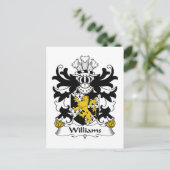 Williams Family Crest Briefkaart (Staand voorkant)