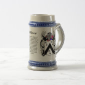 Williams Family Crest Stein Bierpul (Voorkant rechts)