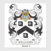 Williams Family Crest Sticker (Vel)