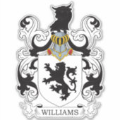 Williams Family Crest Sticker (Voorkant)