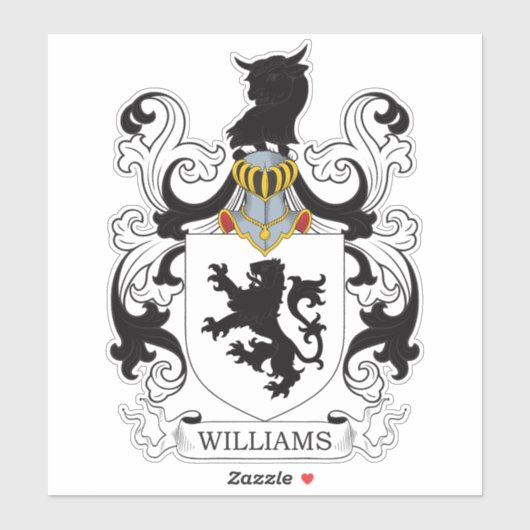 Williams Family Crest Sticker (Vel)