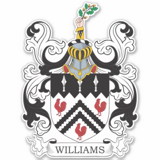 Williams Family Crest Sticker (Voorkant)