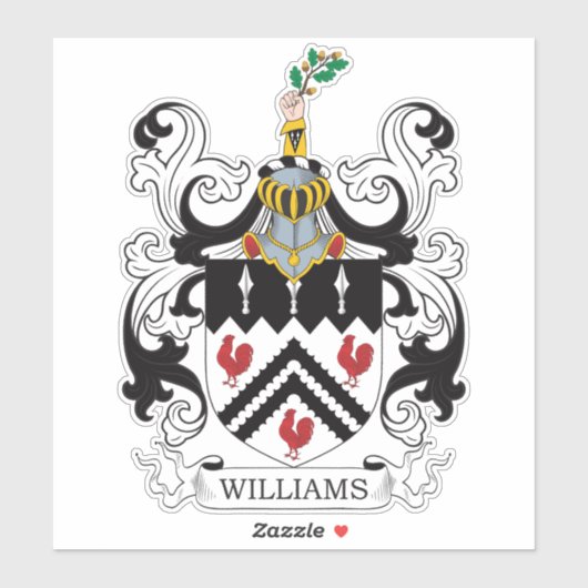 Williams Family Crest Sticker (Vel)