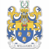 Williams Family Crest Sticker (Voorkant)